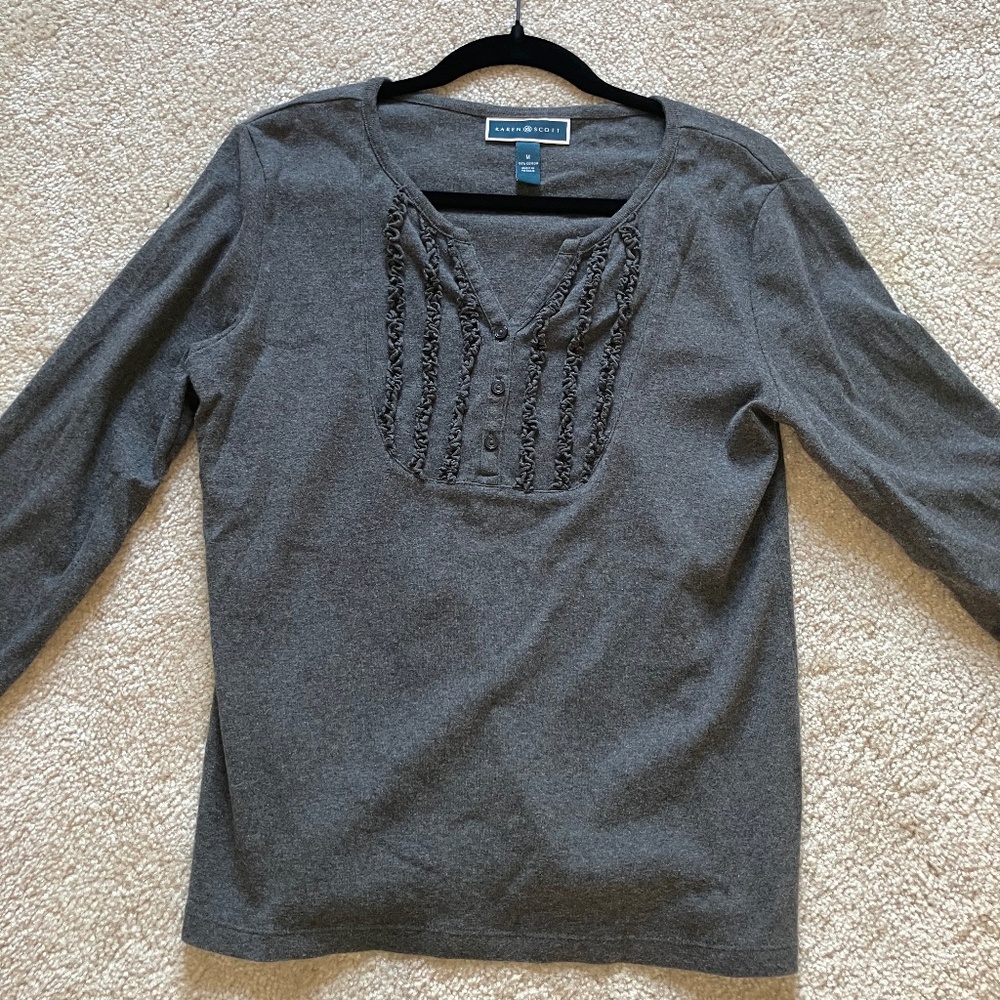 Karen Scott Gray Shirt